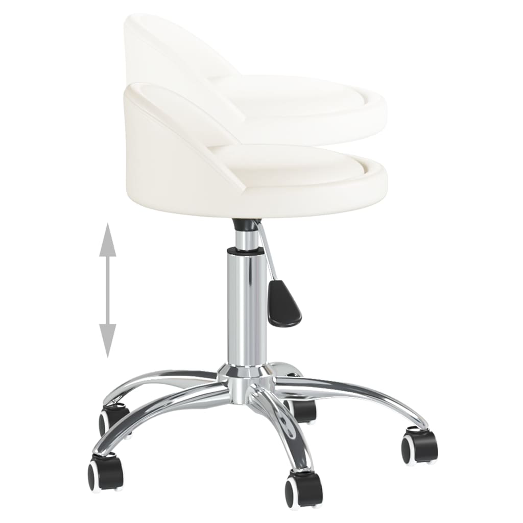 fehér műbőr forgó étkezőszék