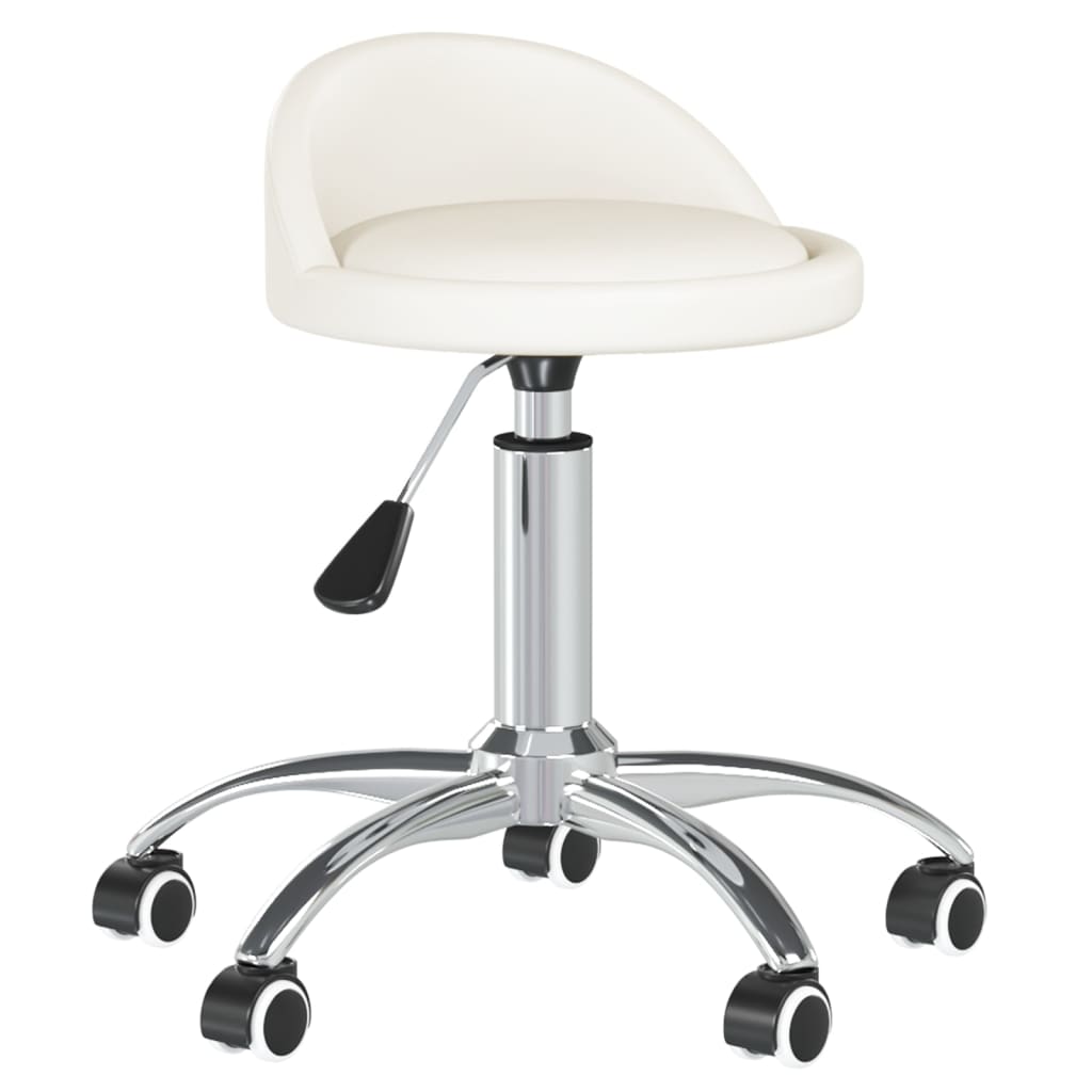 

vidaXL Eetkamerstoelen draaibaar 2 st kunstleer wit