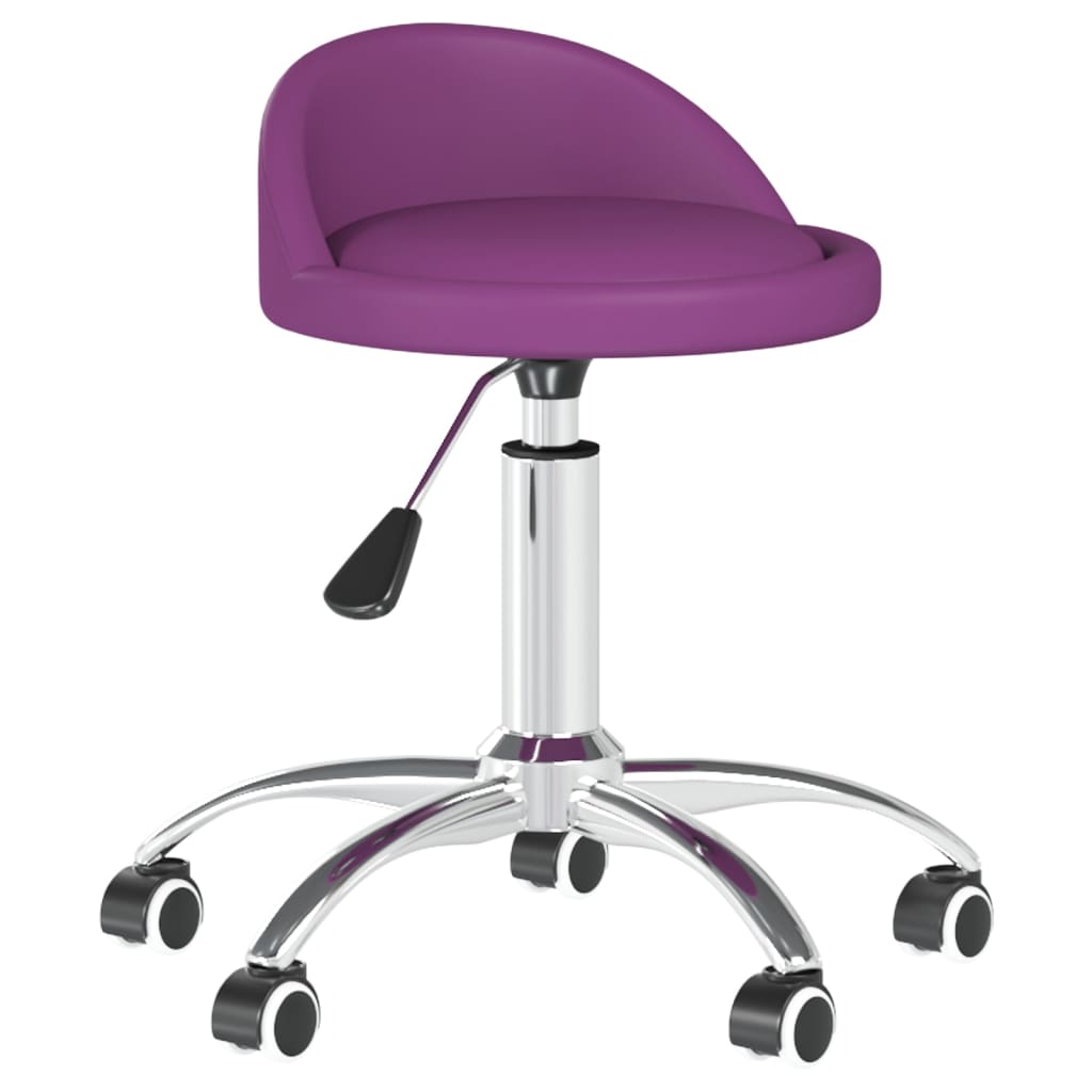 

vidaXL Eetkamerstoelen draaibaar 2 st kunstleer paars