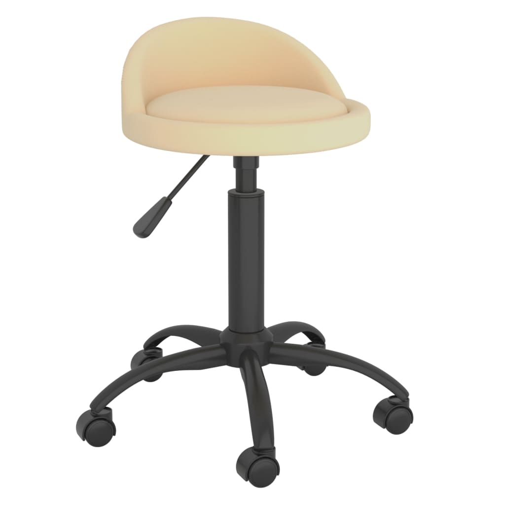 

vidaXL Eetkamerstoelen draaibaar 2 st fluweel crèmekleurig