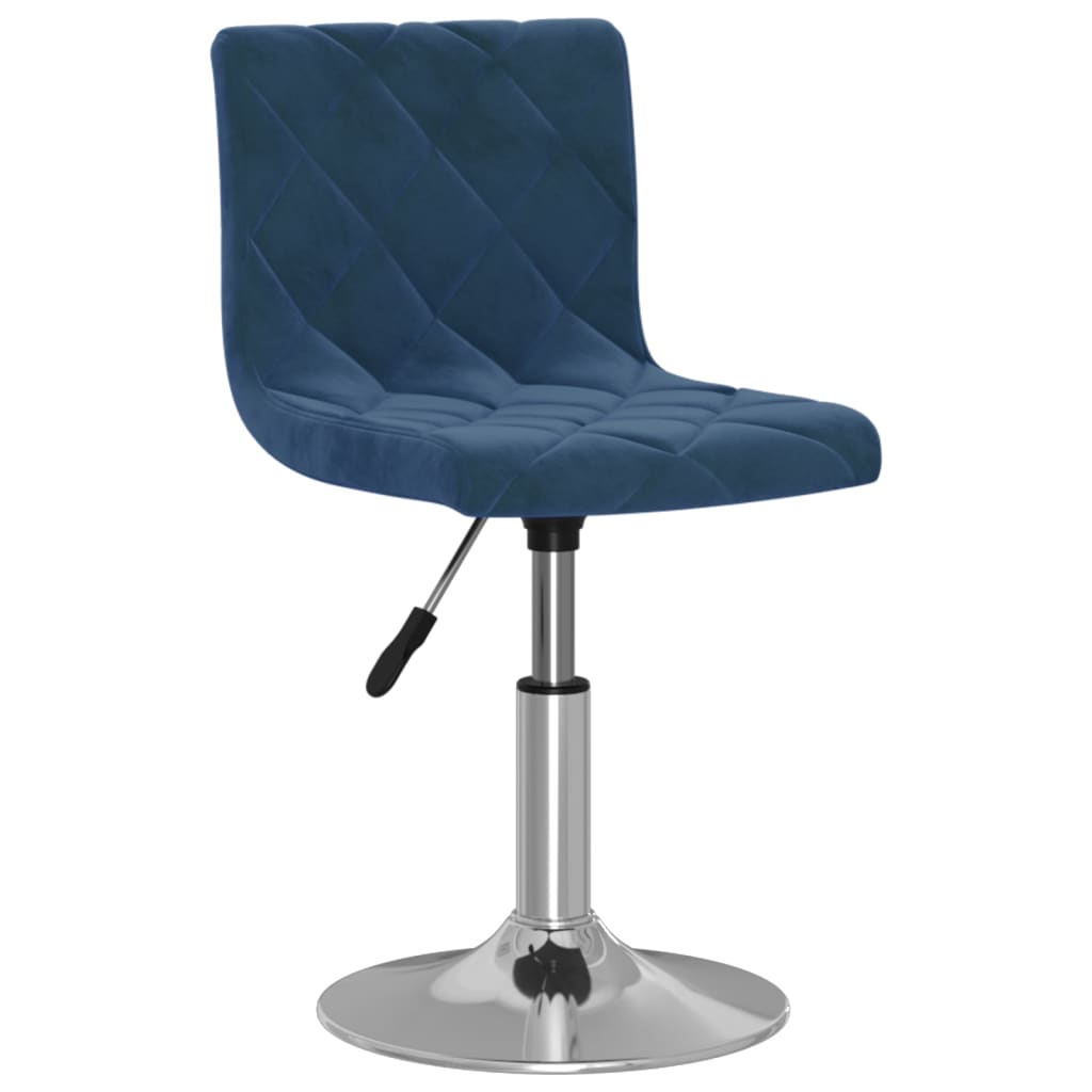 

vidaXL Eetkamerstoelen draaibaar 2 st fluweel blauw
