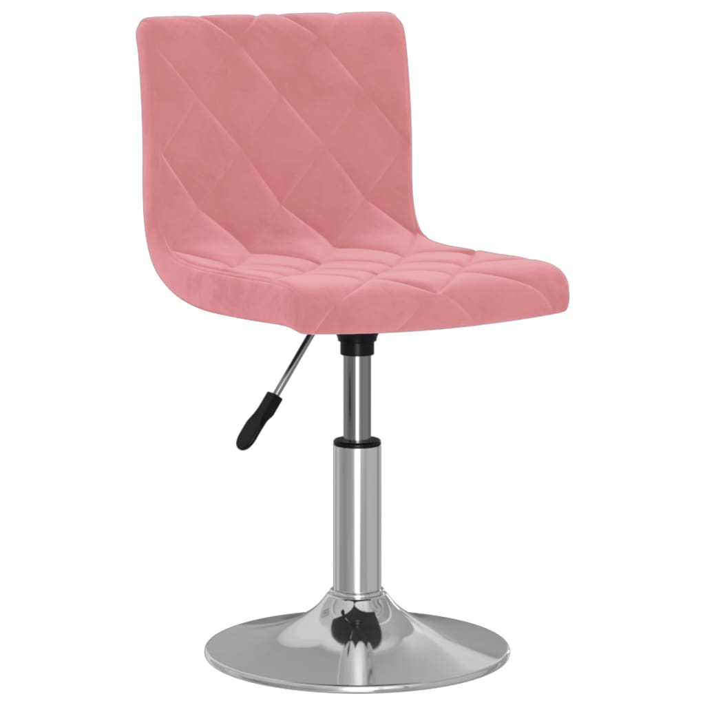 

vidaXL Eetkamerstoelen draaibaar 2 st fluweel roze