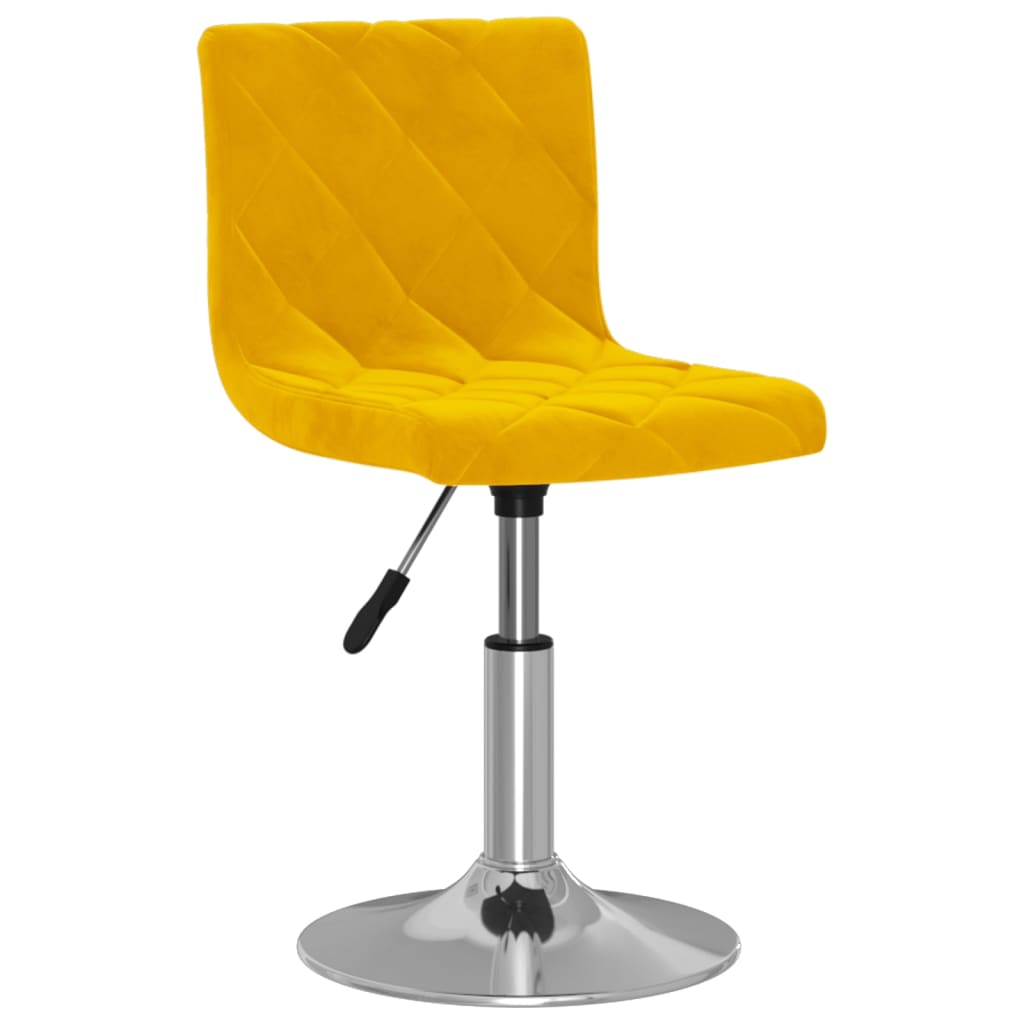 

vidaXL Eetkamerstoelen draaibaar 2 st fluweel mosterdgeel