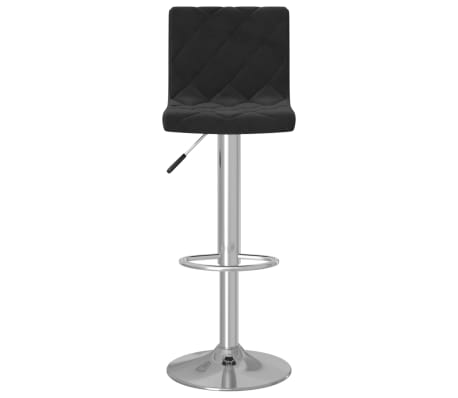 vidaXL Baro taburetė, juodos spalvos, aksomas