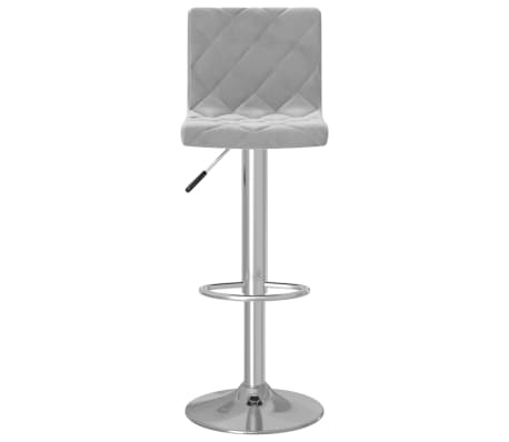 vidaXL Baro taburetė, &scaron;viesiai pilkos spalvos, aksomas