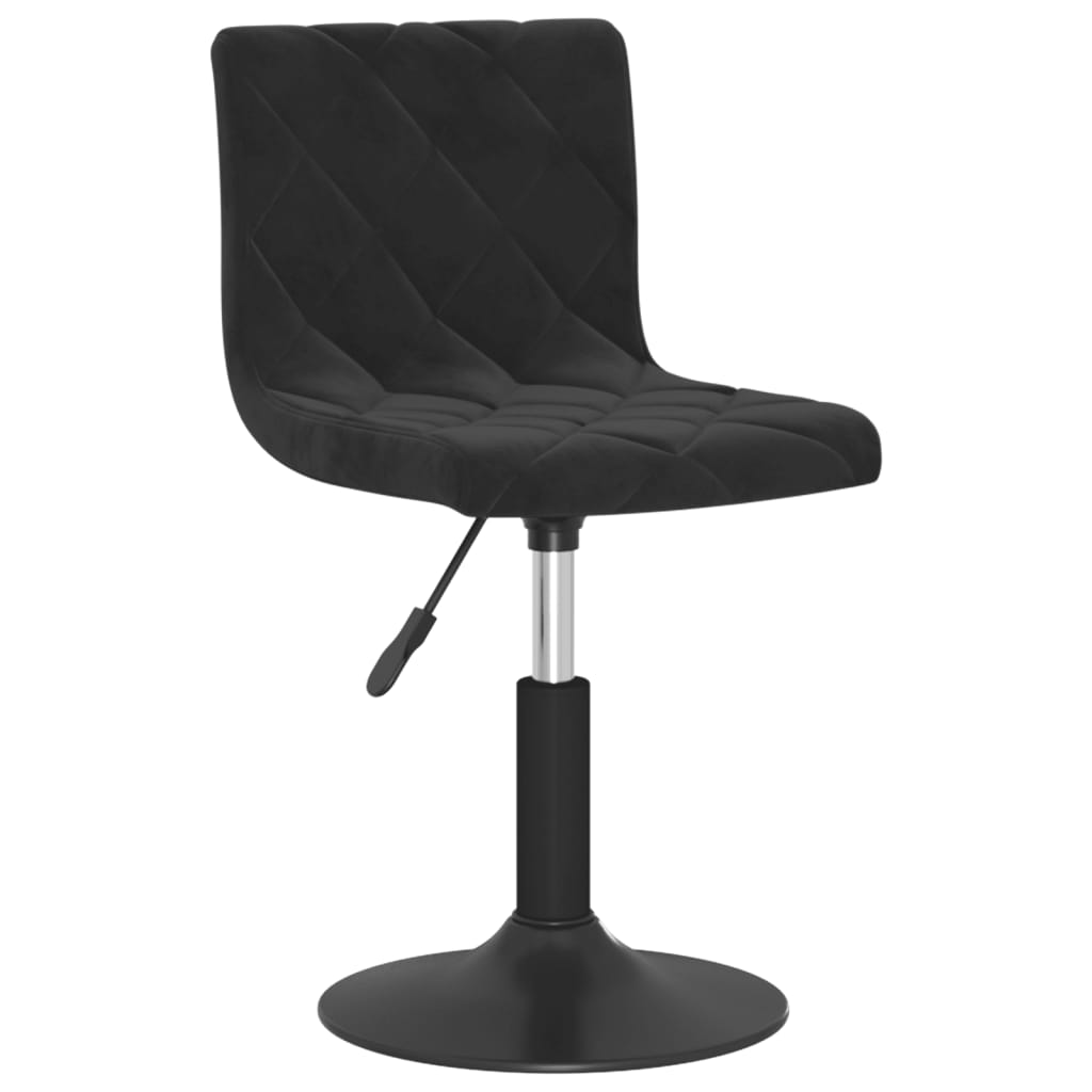 

vidaXL Eetkamerstoelen draaibaar 2 st fluweel zwart
