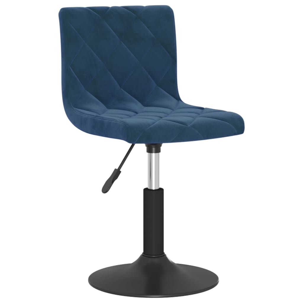 

vidaXL Eetkamerstoelen draaibaar 2 st fluweel blauw