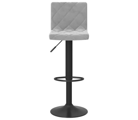 vidaXL Baro taburetė, &scaron;viesiai pilkos spalvos, aksomas