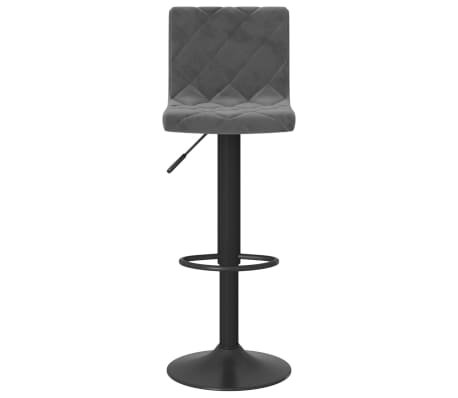 vidaXL Baro taburetė, tamsiai pilkos spalvos, aksomas