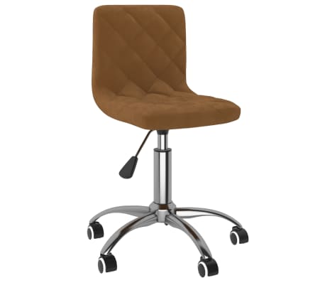 vidaXL Chaises pivotantes à manger lot de 2 Marron Velours