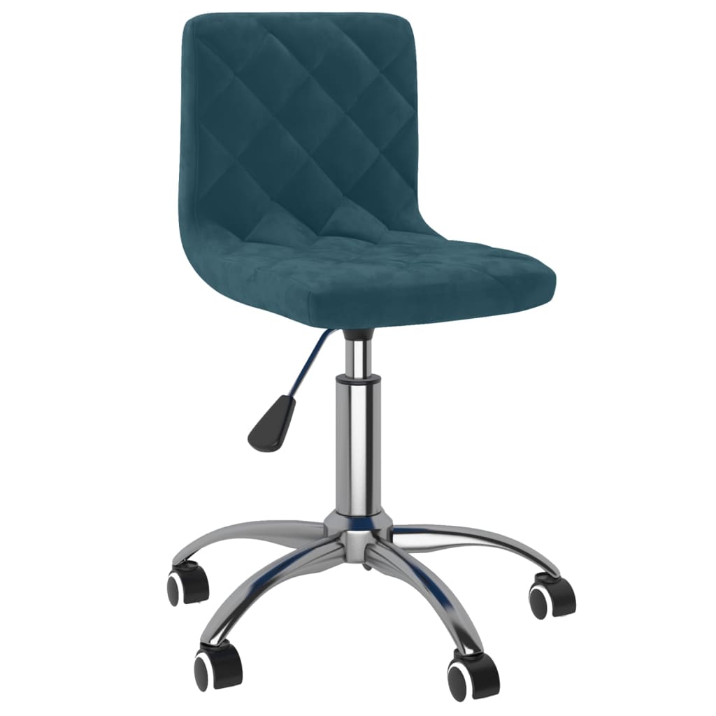 

vidaXL Eetkamerstoelen draaibaar 2 st fluweel blauw