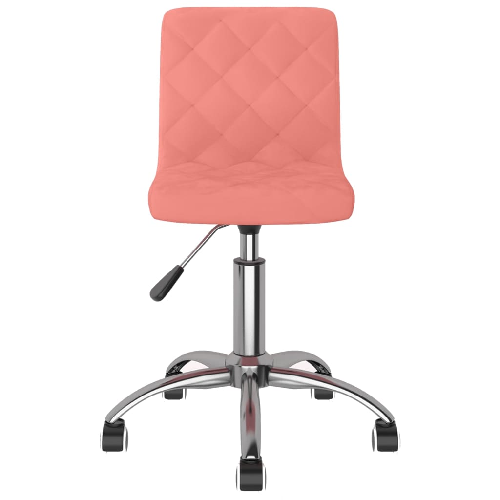 

vidaXL Eetkamerstoelen draaibaar 2 st fluweel roze