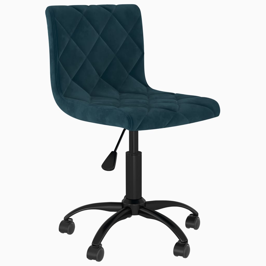 

vidaXL Eetkamerstoelen draaibaar 2 st fluweel blauw