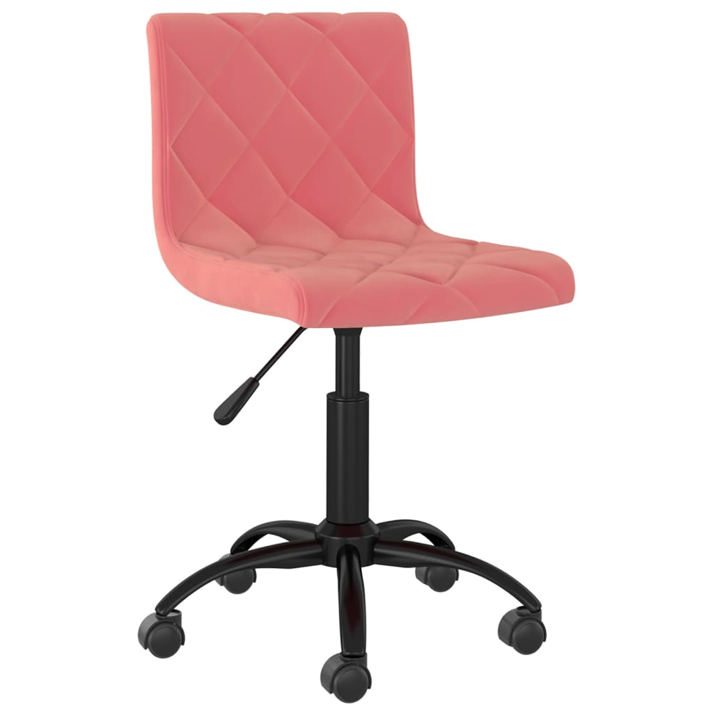 

vidaXL Eetkamerstoelen draaibaar 2 st fluweel roze