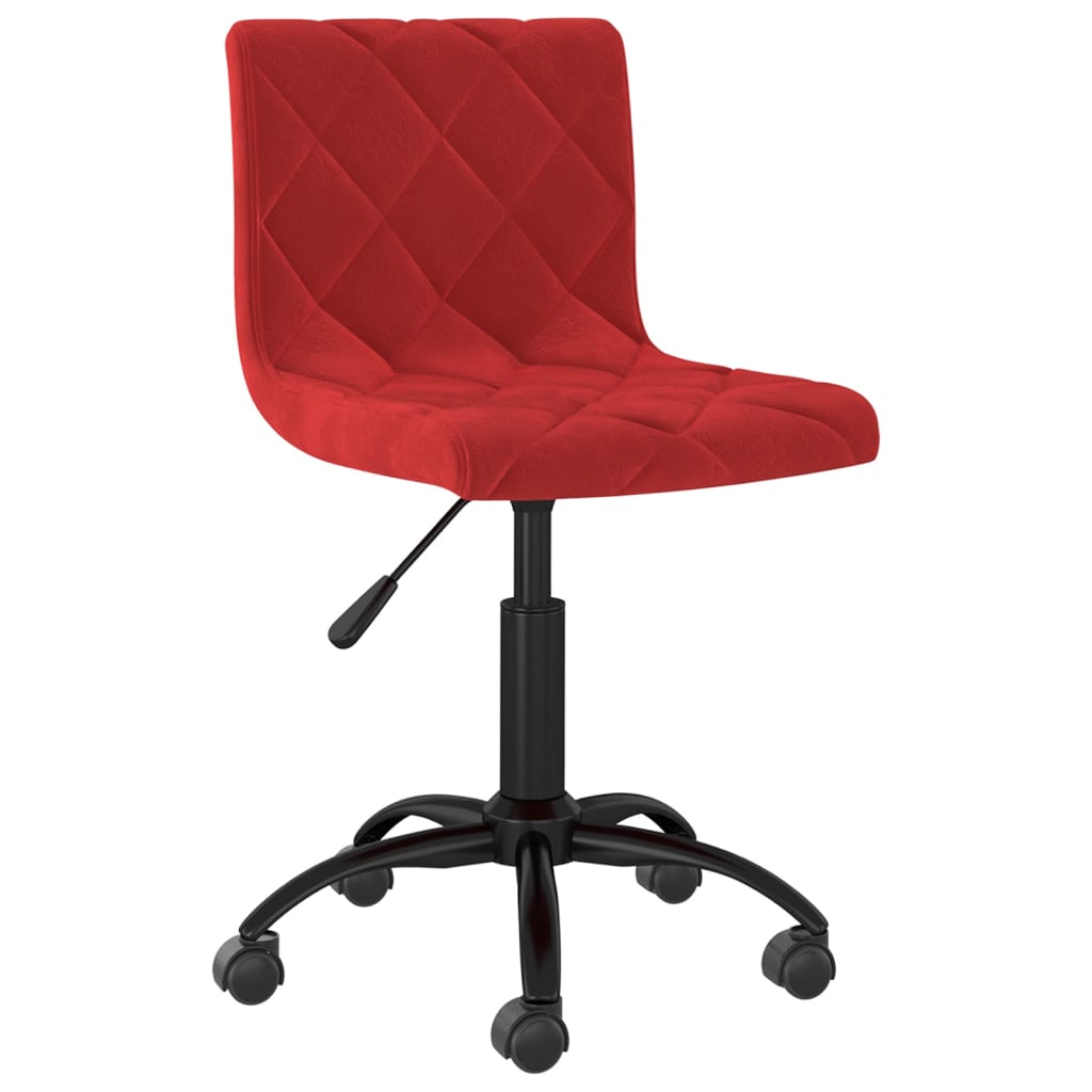 vidaXL Cadeiras de jantar giratórias 2 pcs veludo vermelho tinto