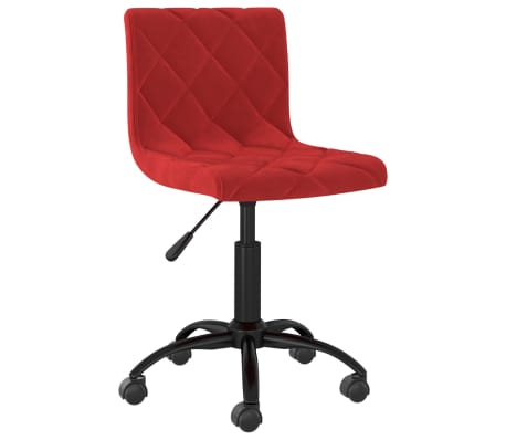 vidaXL Chaises pivotantes salle à manger 2 pcs Rouge bordeaux Velours