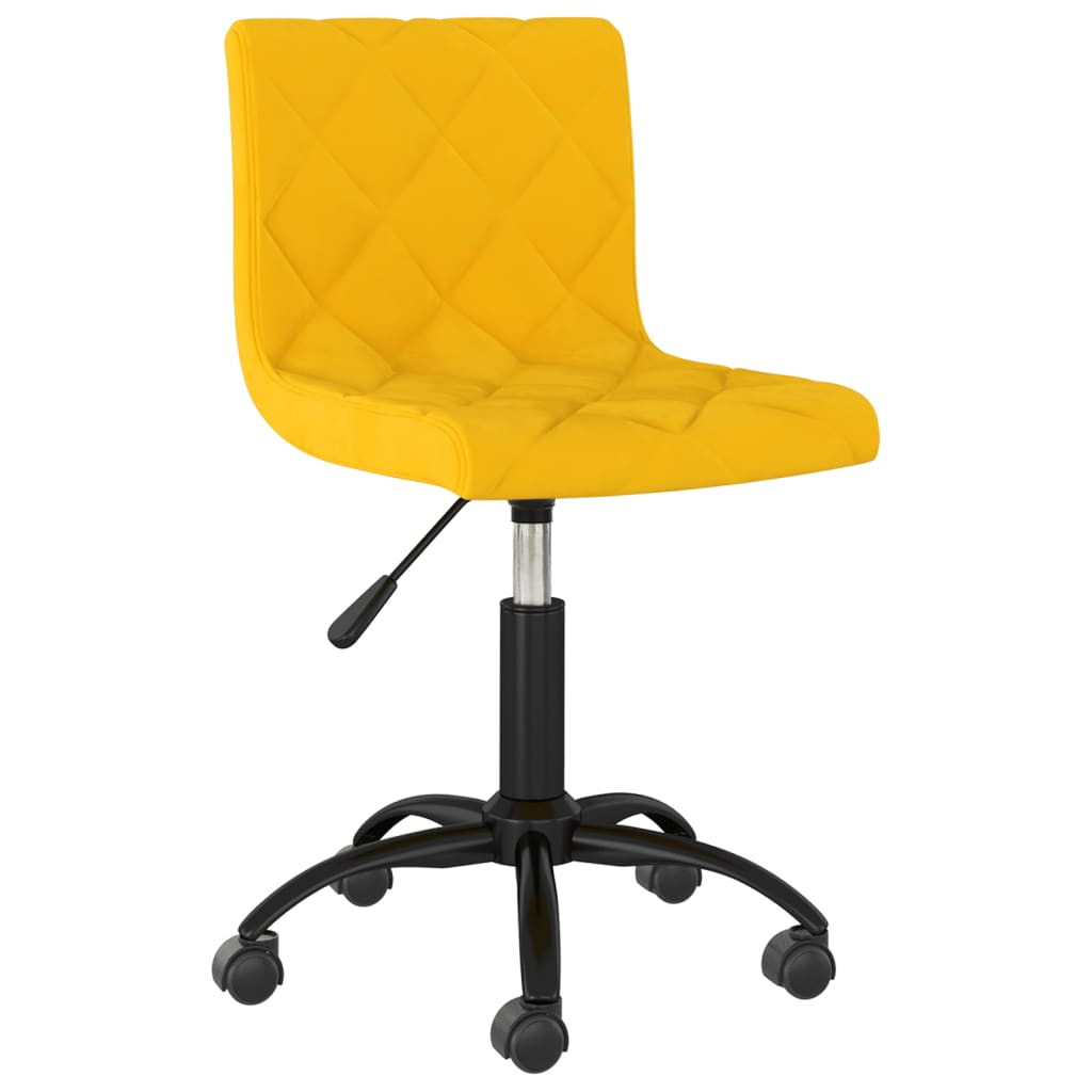 vidaXL Chaises à manger pivotantes lot de 2 jaune moutarde velours