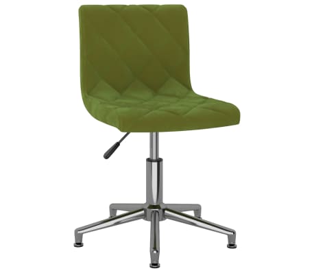 vidaXL Chaises pivotantes à manger lot de 2 vert clair velours