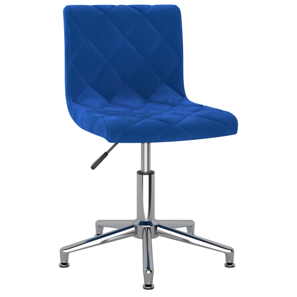 

vidaXL Eetkamerstoelen draaibaar 2 st fluweel blauw