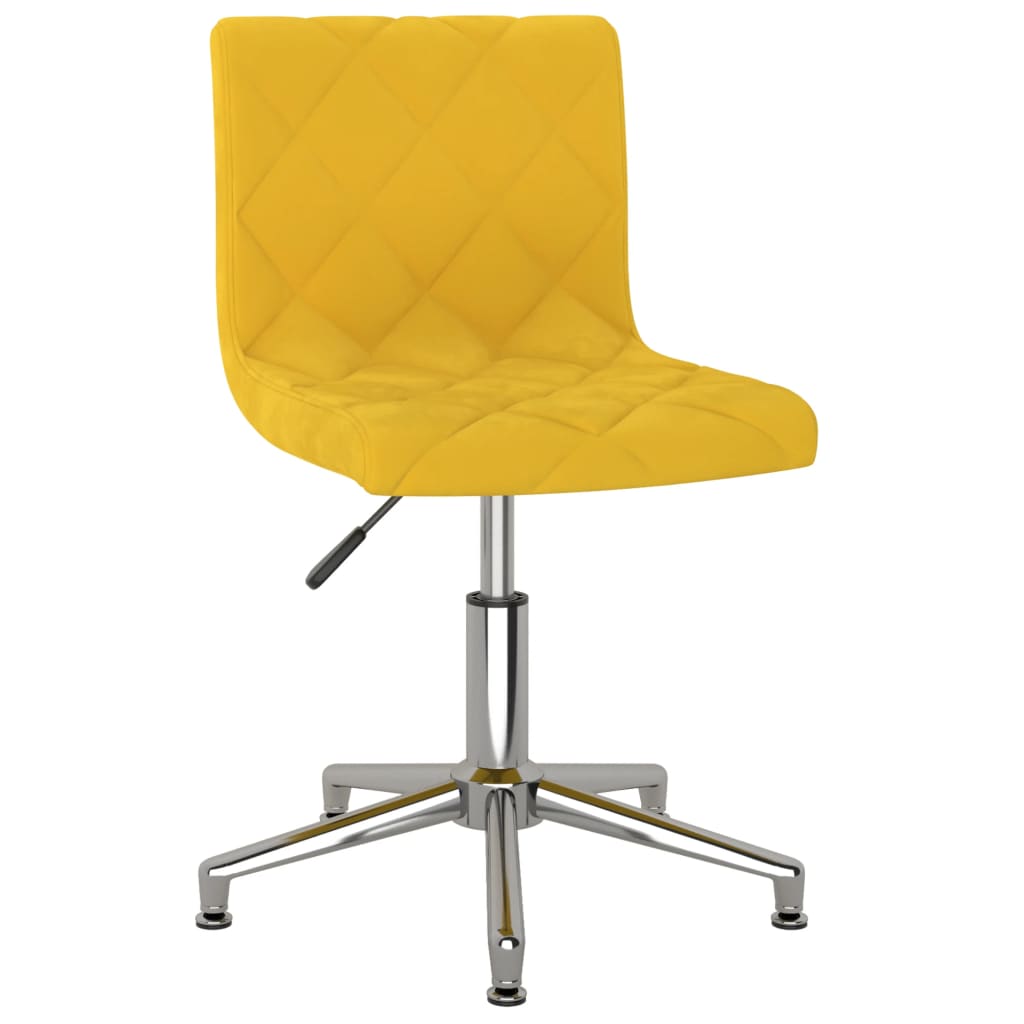 

vidaXL Eetkamerstoelen draaibaar 2 st fluweel mosterdgeel