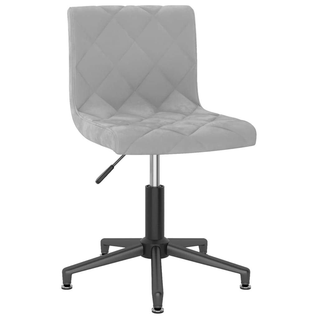 

vidaXL Eetkamerstoelen draaibaar 2 st fluweel lichtgrijs