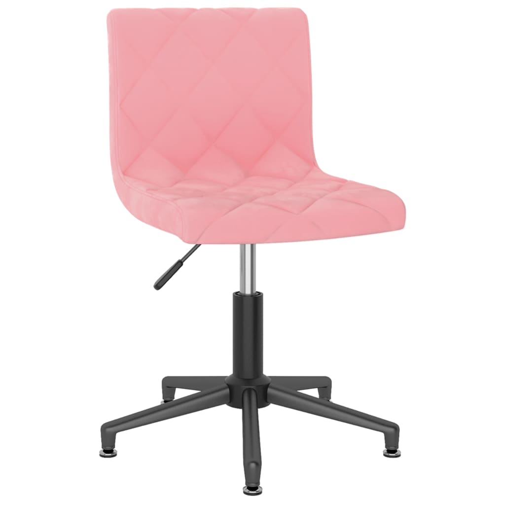 

vidaXL Eetkamerstoelen draaibaar 2 st fluweel roze