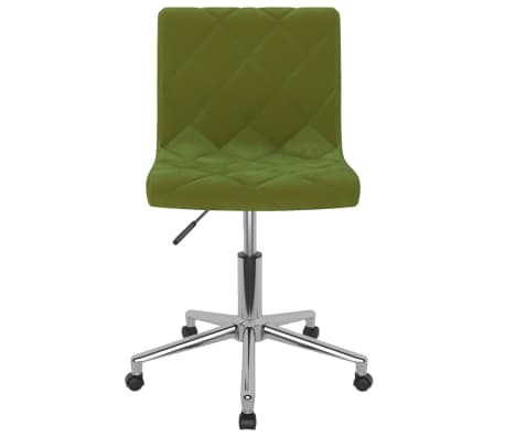 vidaXL Silla de oficina giratoria de terciopelo verde claro