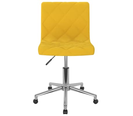 vidaXL Chaise pivotante de bureau Jaune moutarde Velours