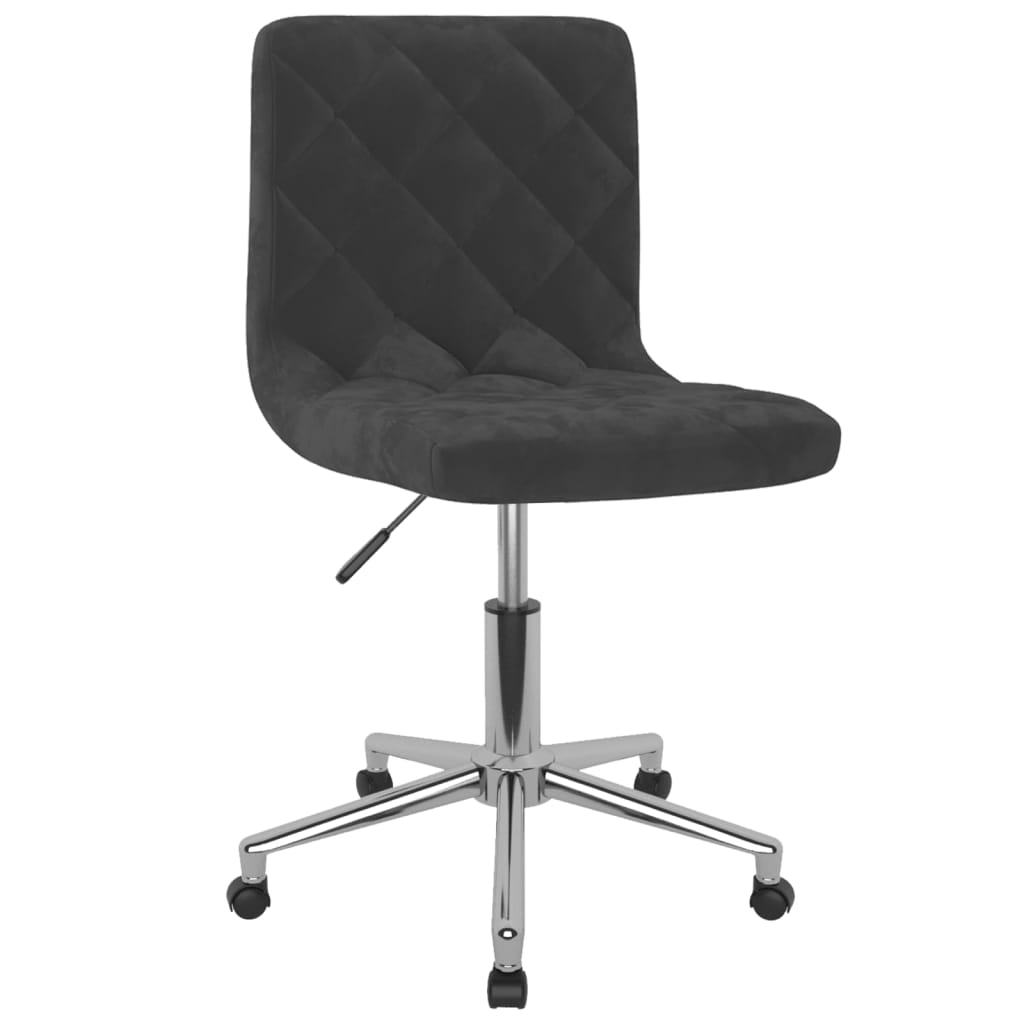 

vidaXL Eetkamerstoelen draaibaar 2 st fluweel zwart