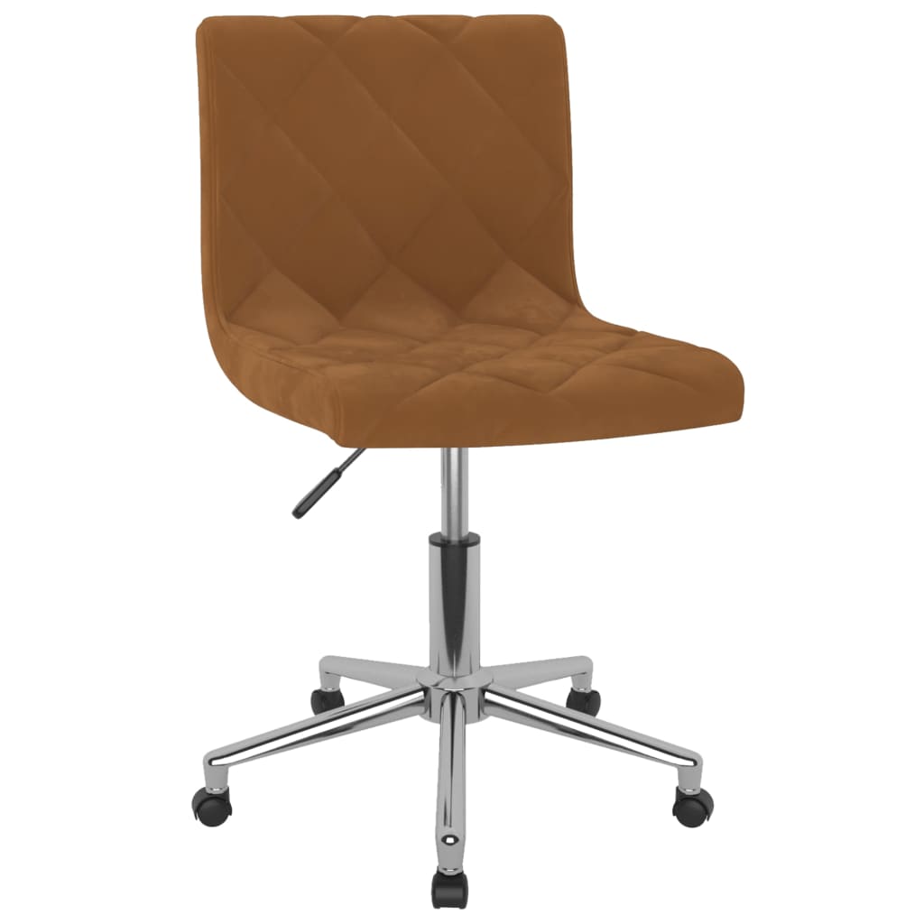 

vidaXL Eetkamerstoelen draaibaar 2 st fluweel bruin