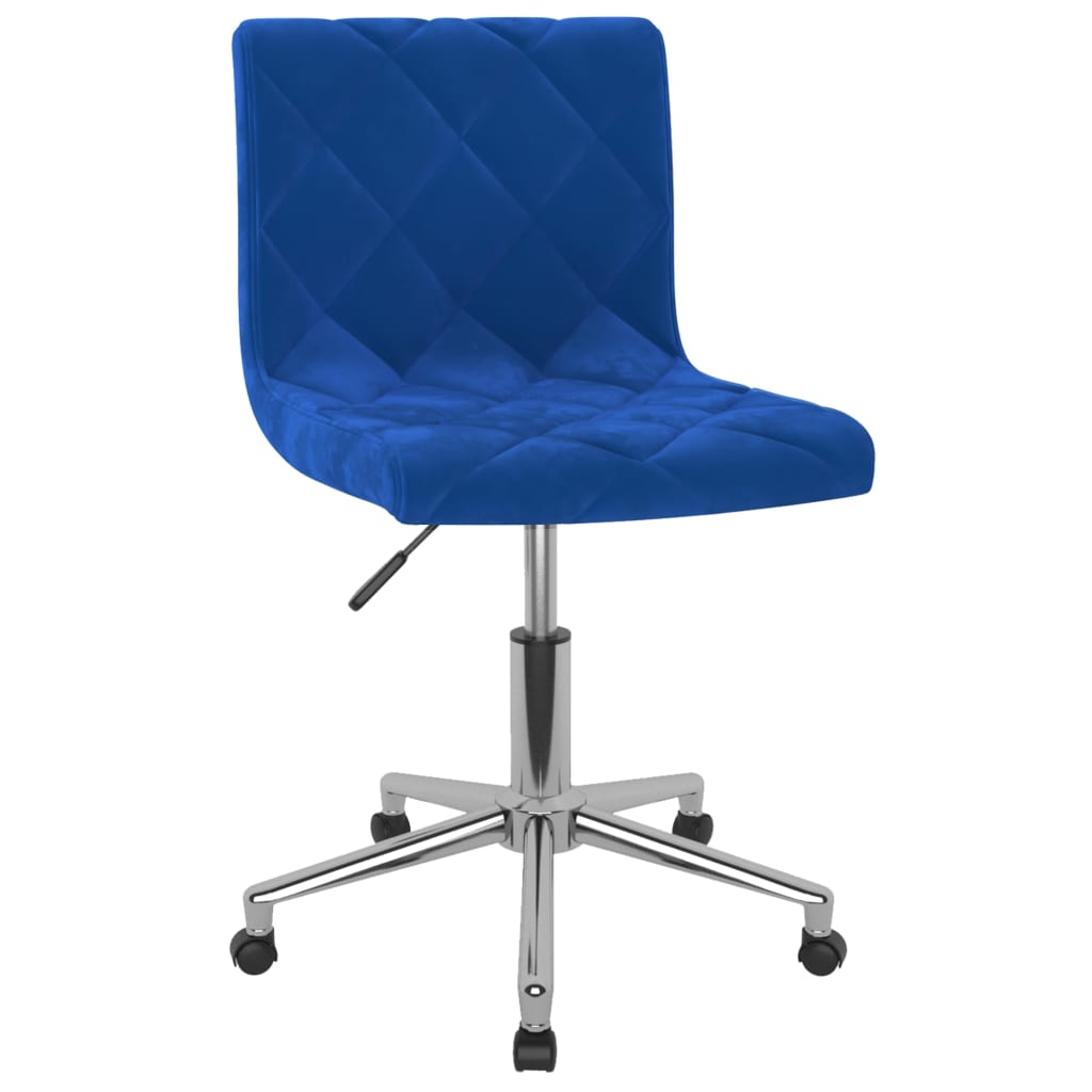 

vidaXL Eetkamerstoelen draaibaar 2 st fluweel blauw