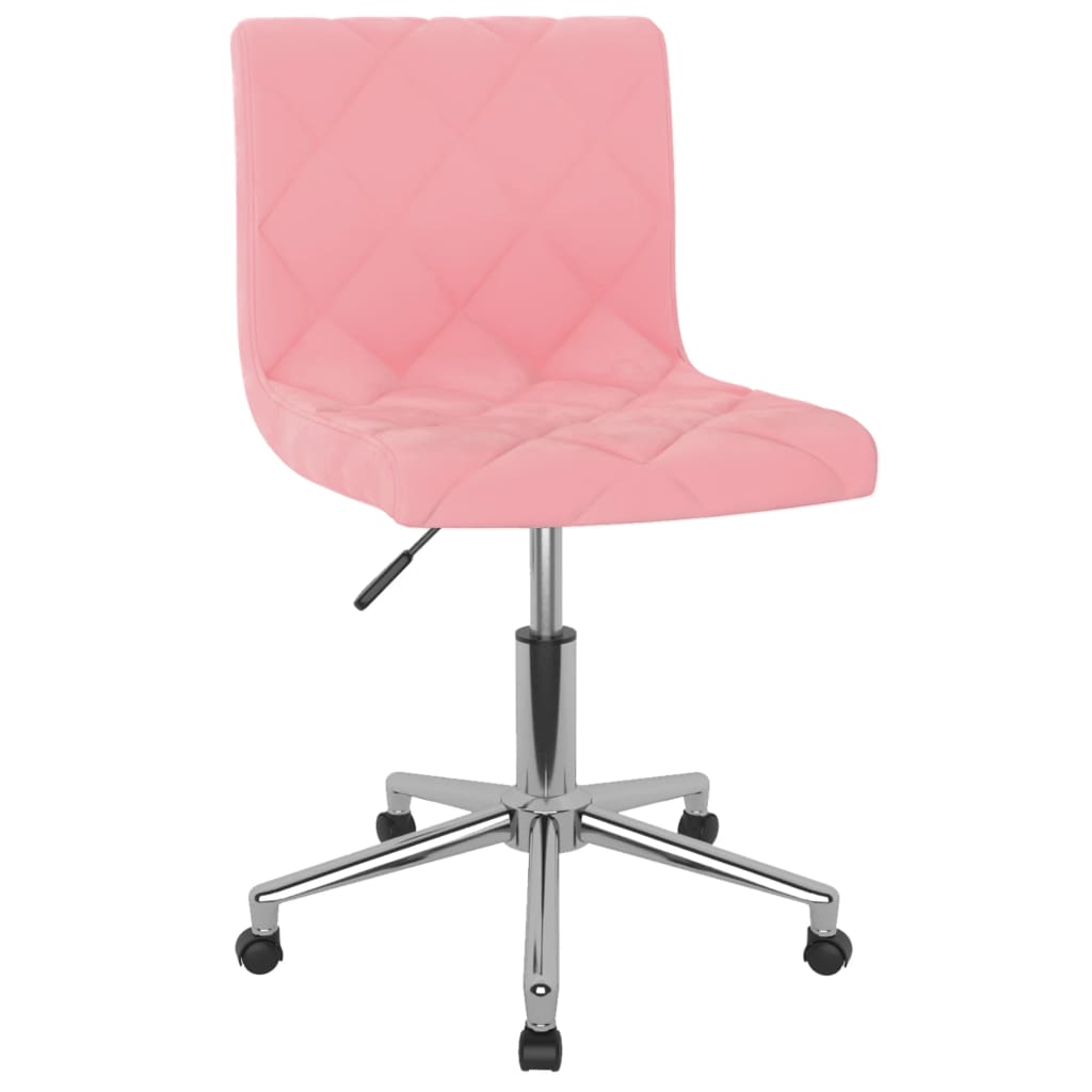 

vidaXL Eetkamerstoelen draaibaar 2 st fluweel roze