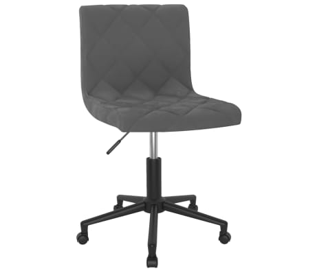 vidaXL Chaises pivotantes à manger lot de 2 Gris foncé Velours