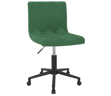 vidaXL Chaises pivotantes à manger lot de 2 Vert foncé Velours