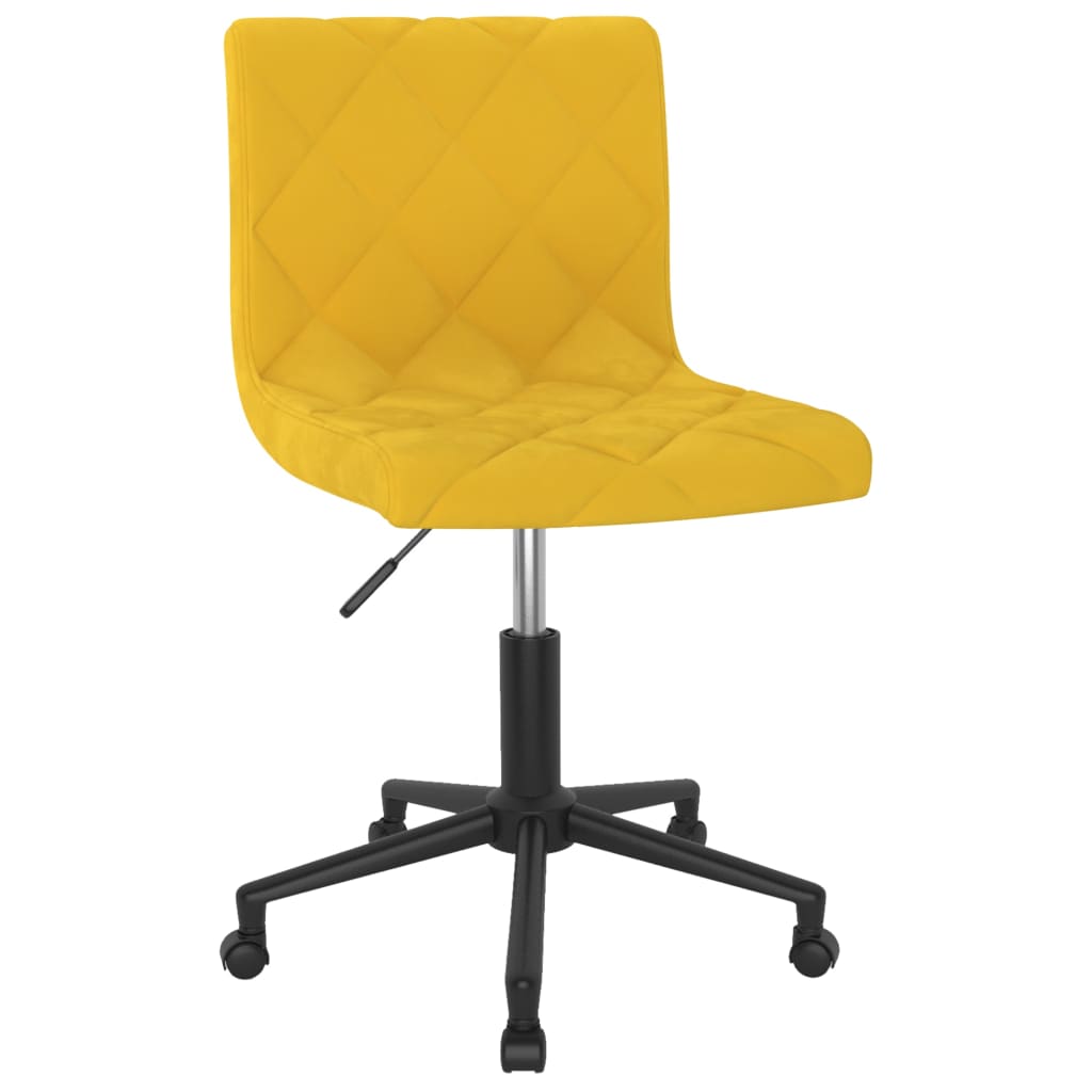 

vidaXL Eetkamerstoelen draaibaar 2 st fluweel mosterdgeel