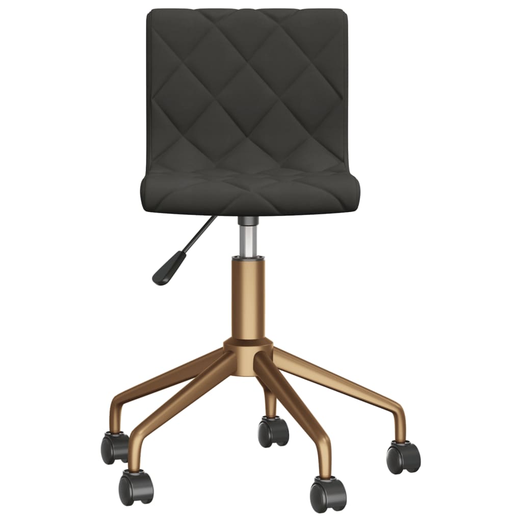 vidaXL Silla de comedor giratoria de terciopelo gris oscuro