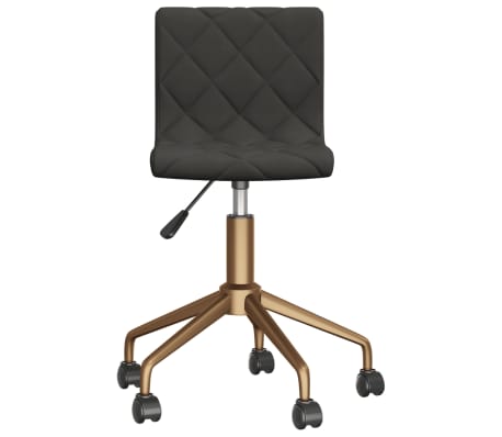 vidaXL Silla de comedor giratoria de terciopelo gris oscuro