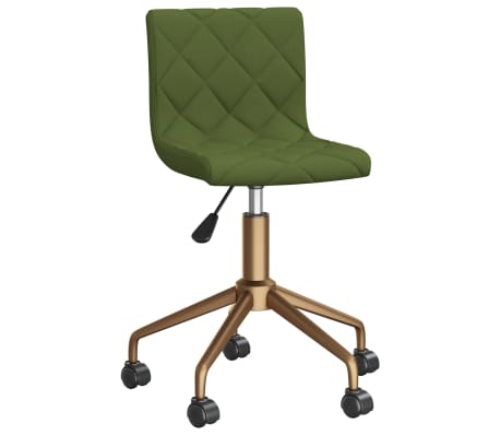 vidaXL Chaises pivotantes à manger lot de 2 vert clair velours