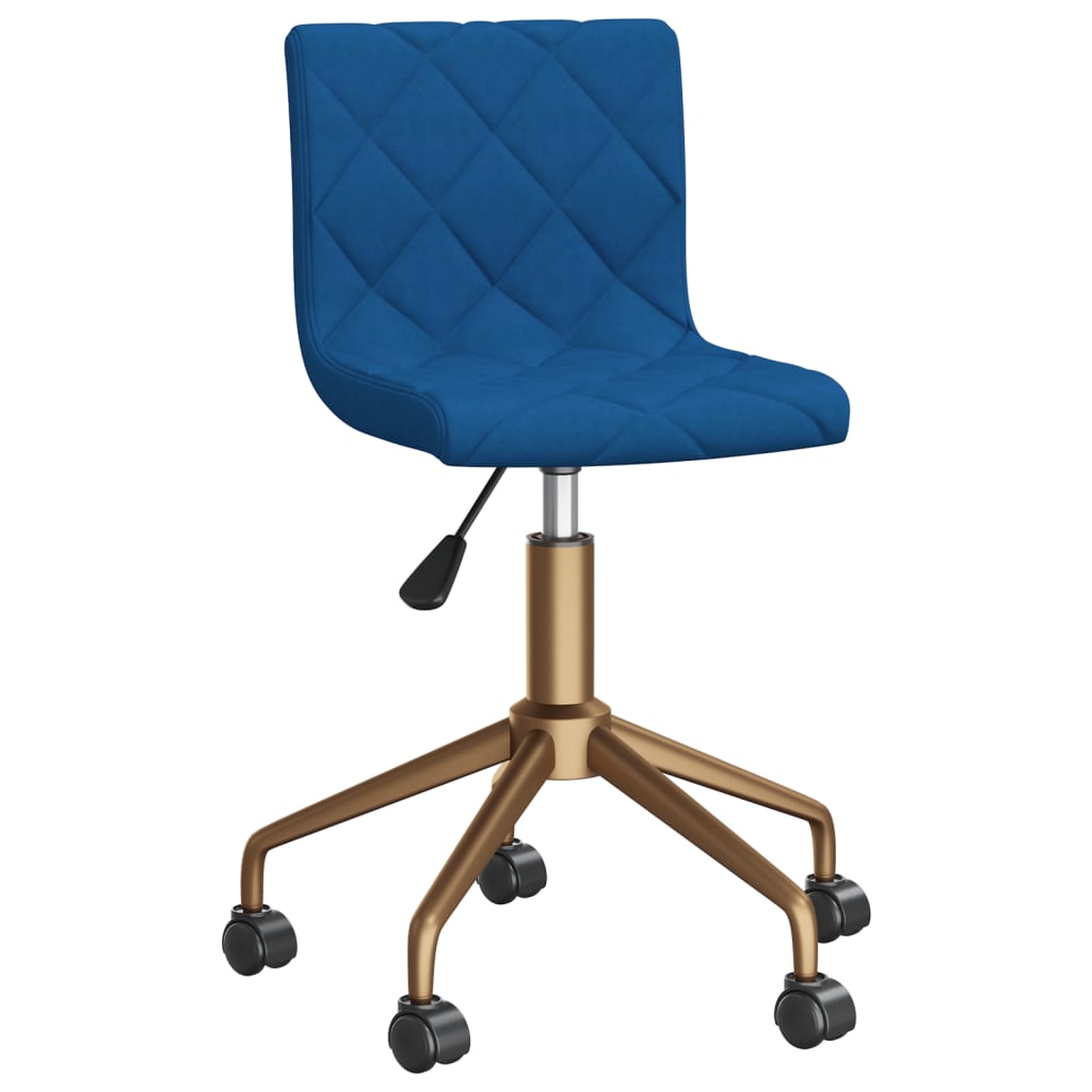 

vidaXL Eetkamerstoelen draaibaar 2 st fluweel blauw