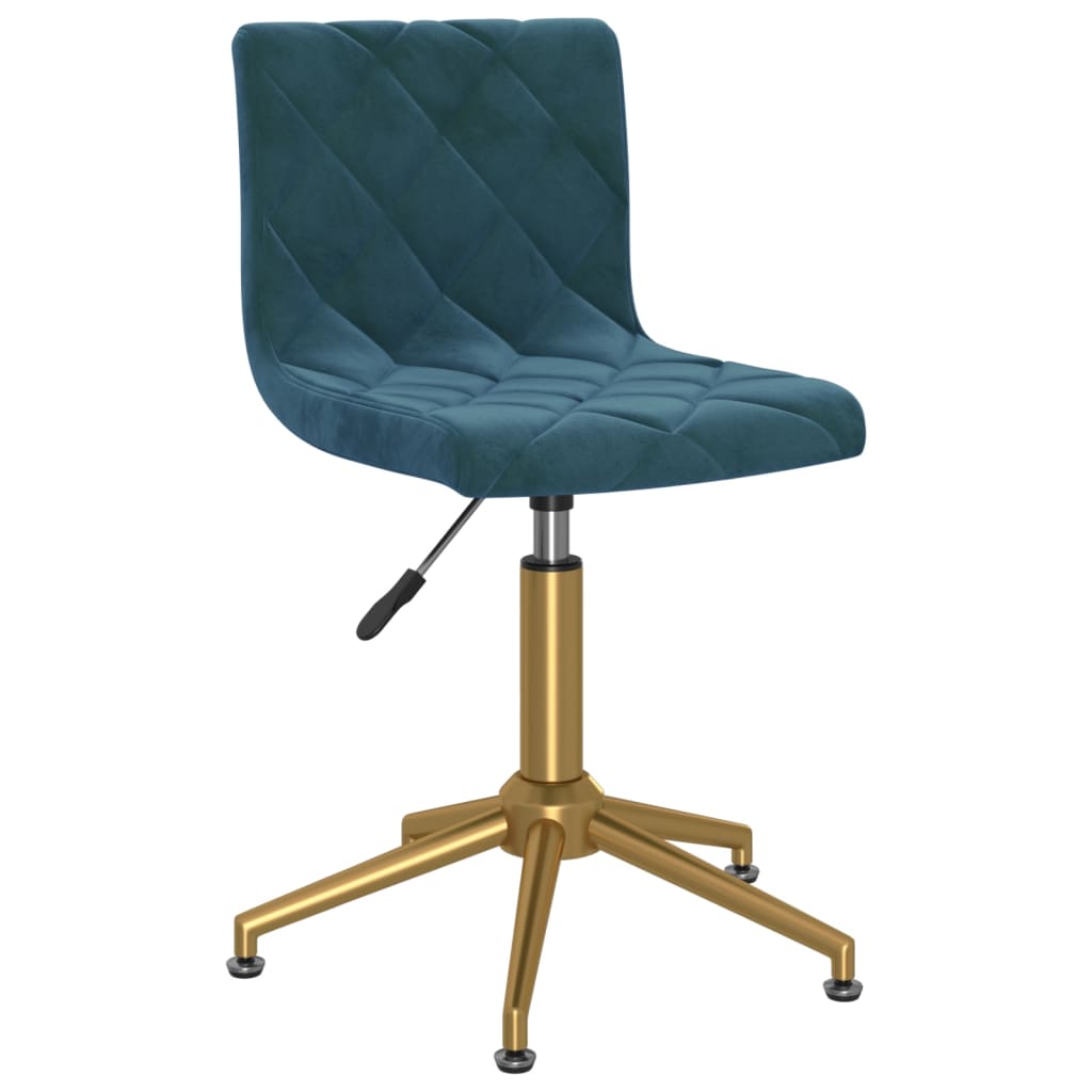 

vidaXL Eetkamerstoelen draaibaar 2 st fluweel blauw