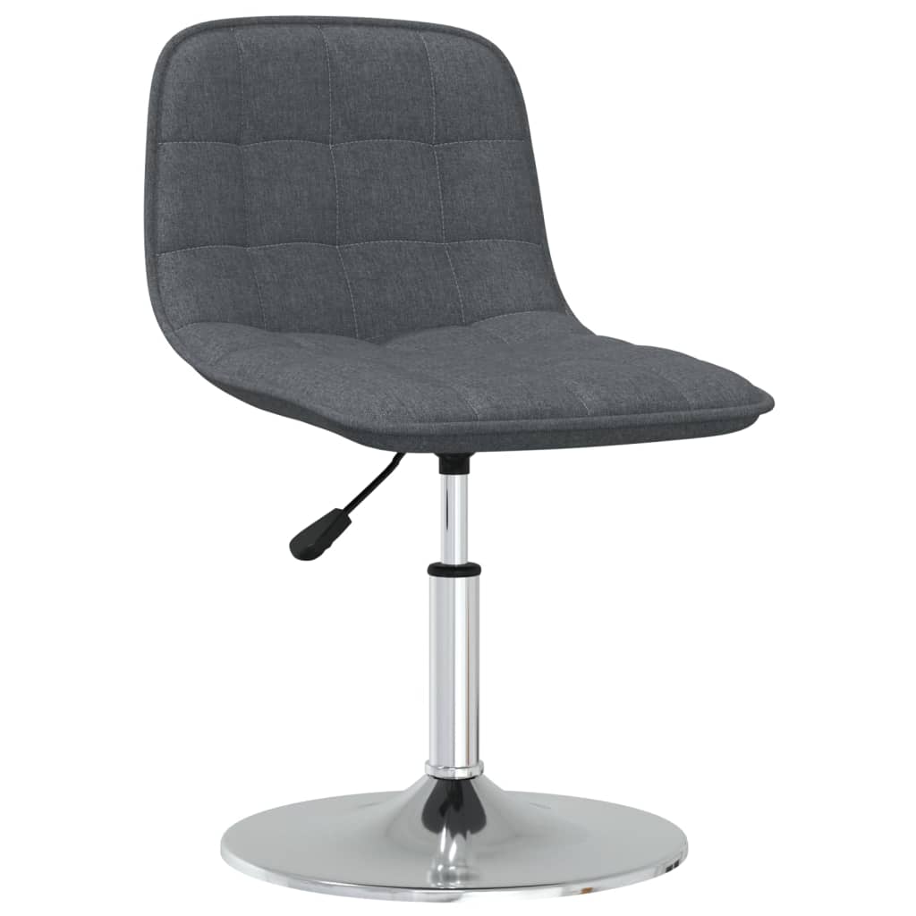 

vidaXL Eetkamerstoelen draaibaar 2 st stof donkergrijs