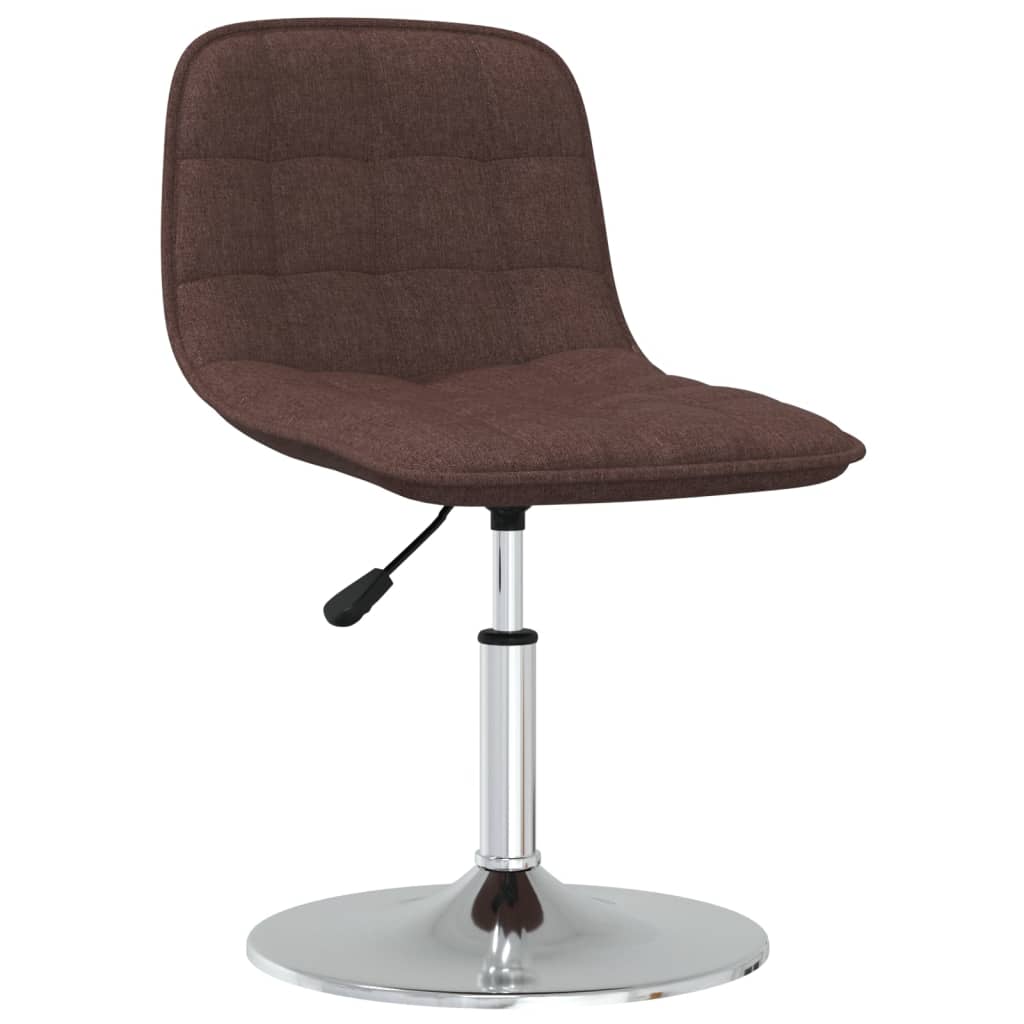 

vidaXL Eetkamerstoelen draaibaar 2 st stof bruin