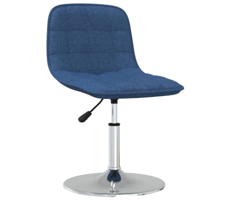 vidaXL Pasukamos valgomojo kėdės, 2vnt., mėlynos spalvos, audinys