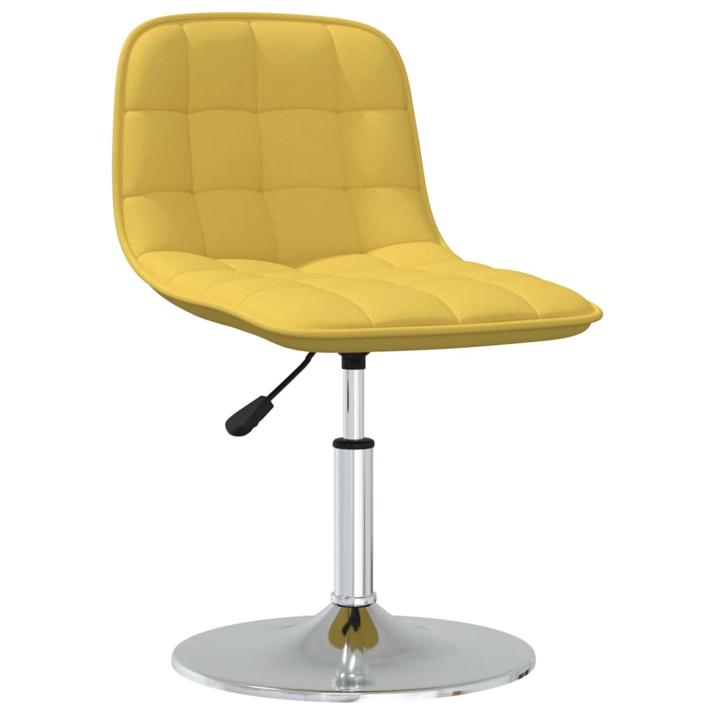 

vidaXL Eetkamerstoelen draaibaar 2 st stof mosterdgeel