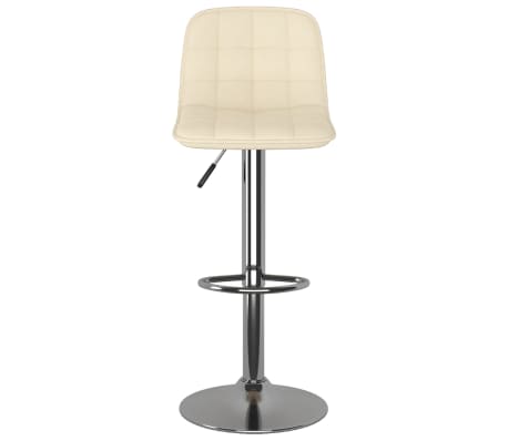 vidaXL Baro taburetė, kreminės spalvos, audinys