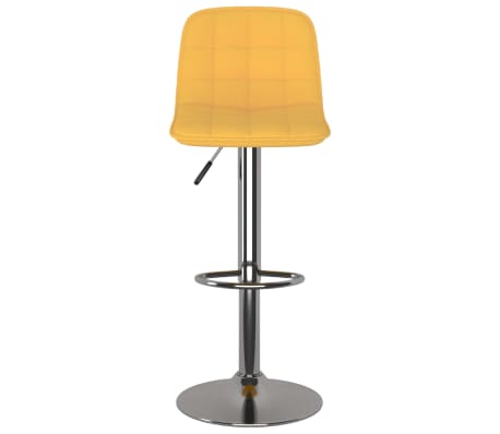 vidaXL bāra krēsls, dzeltens audums