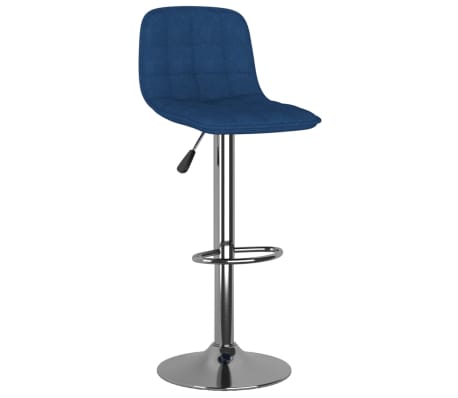 vidaXL Scaune de bar, 2 buc., albastru, material textil