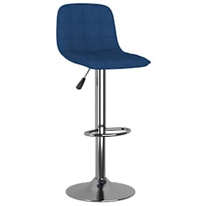 Barové židle 2 ks modré textil - obrázek 3