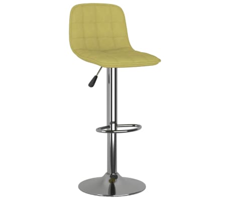 vidaXL Baro taburetės, 2vnt., žalios spalvos, audinys