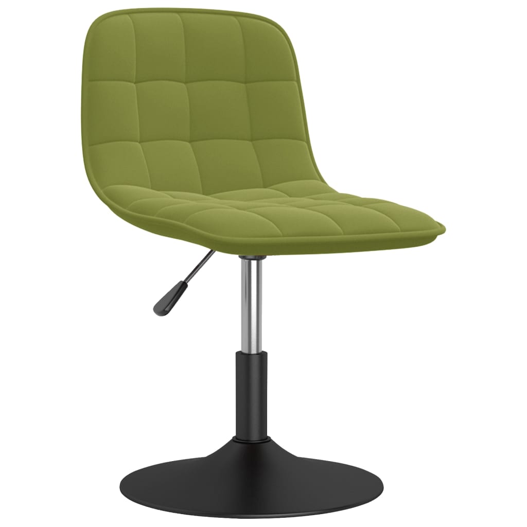 

vidaXL Eetkamerstoelen draaibaar 2 st fluweel lichtgroen